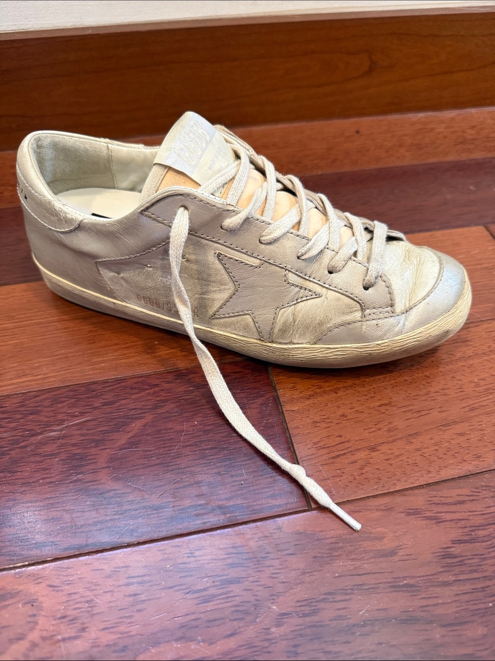 Golden Goose Superstar Penstar White/Sand Nappa Sneakers (women’s size 38 / 8)